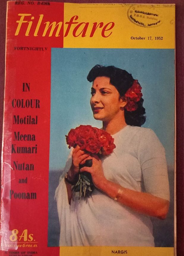 FILMFARE magazine side cover 17 October 1952