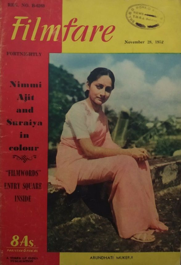 FILMFARE magazine side cover 28 November 1952