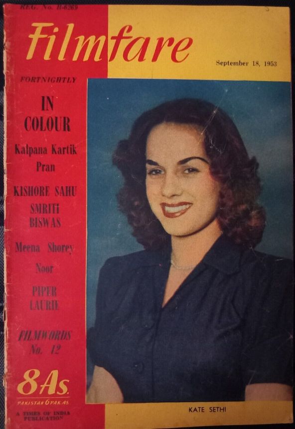 FILMFARE magazine side cover 18 September 1953
