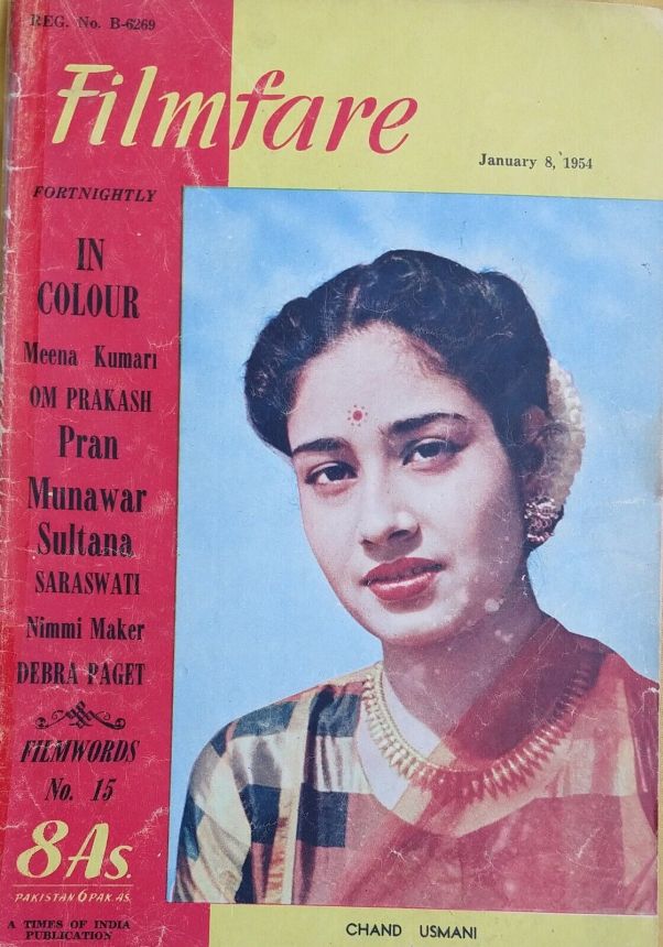 FILMFARE magazine side cover 8 January 1954