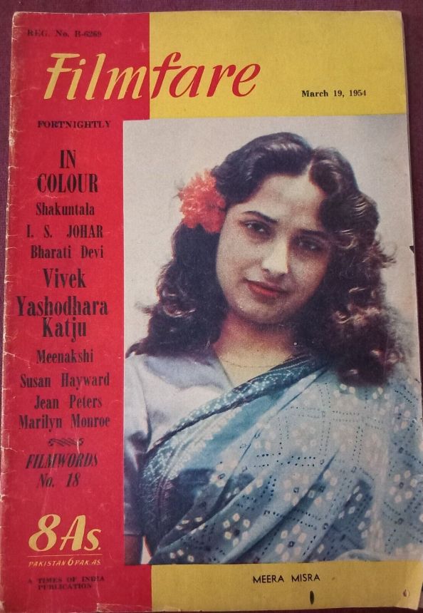 FILMFARE magazine side cover 19 March 1954