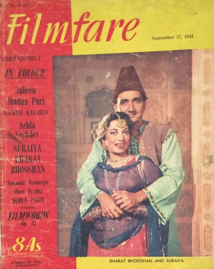 FILMFARE magazine side cover 17 September 1954