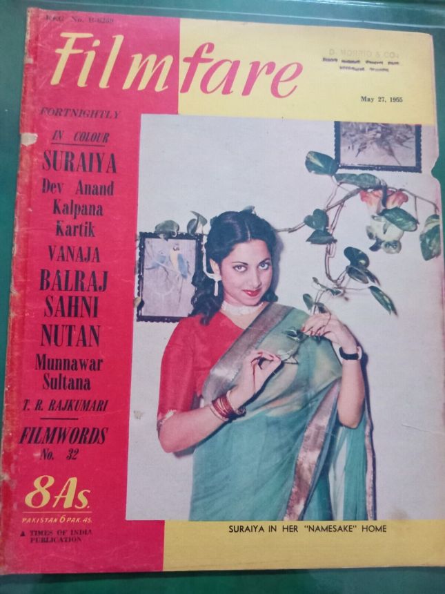 FILMFARE magazine side cover 27 May 1955