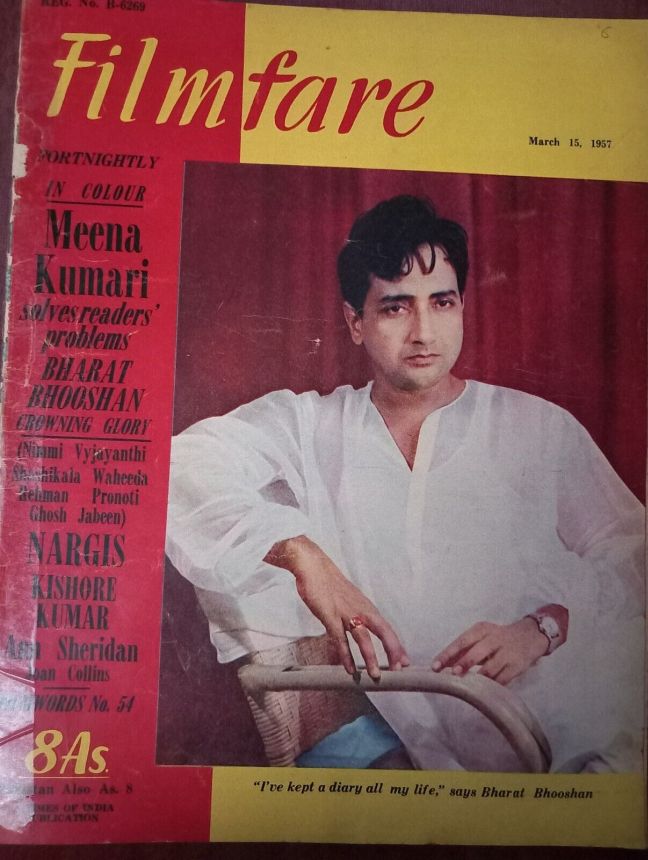FILMFARE magazine side cover 15 March 1957