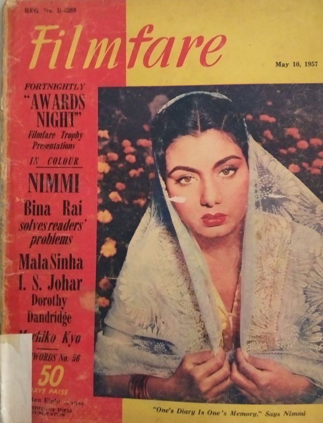 FILMFARE magazine side cover 10 May 1957