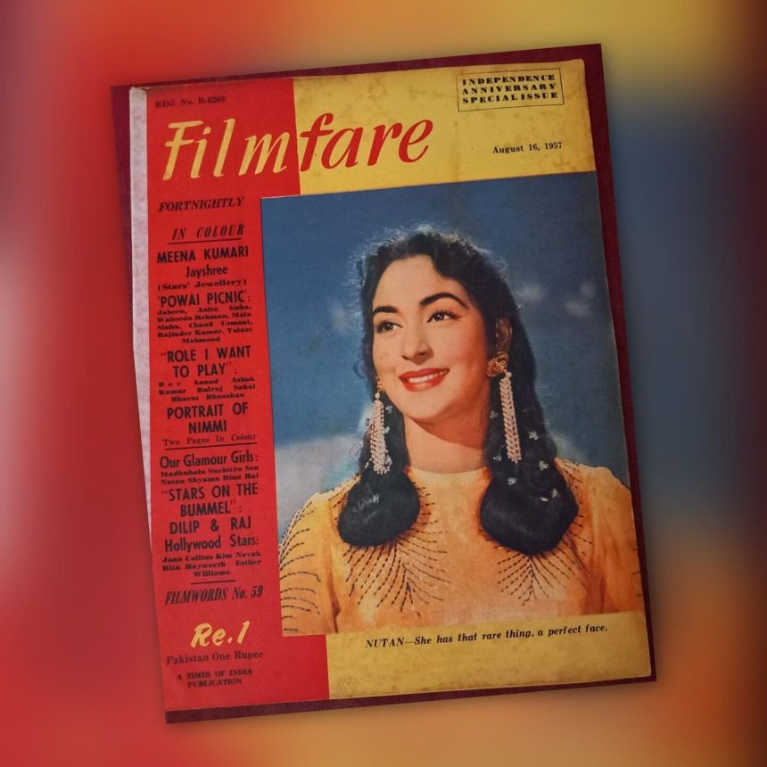 FILMFARE magazine side cover 16 August 1957