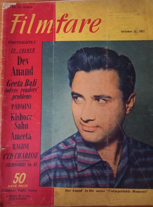 FILMFARE magazine side cover 11 October 1957