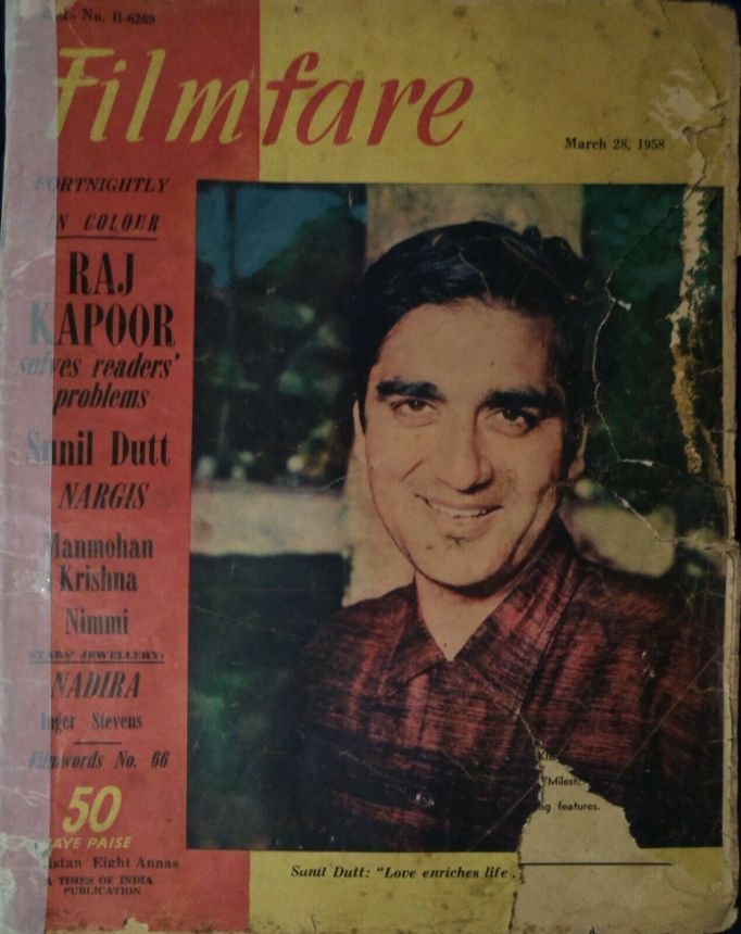FILMFARE magazine side cover 28 March 1958