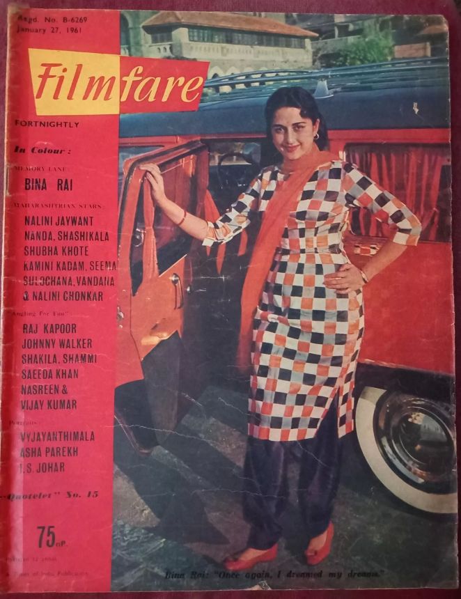FILMFARE magazine side cover 27 January 1961