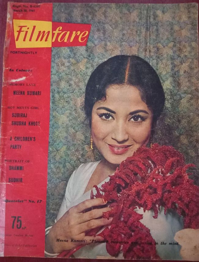 FILMFARE magazine side cover 10 March 1961