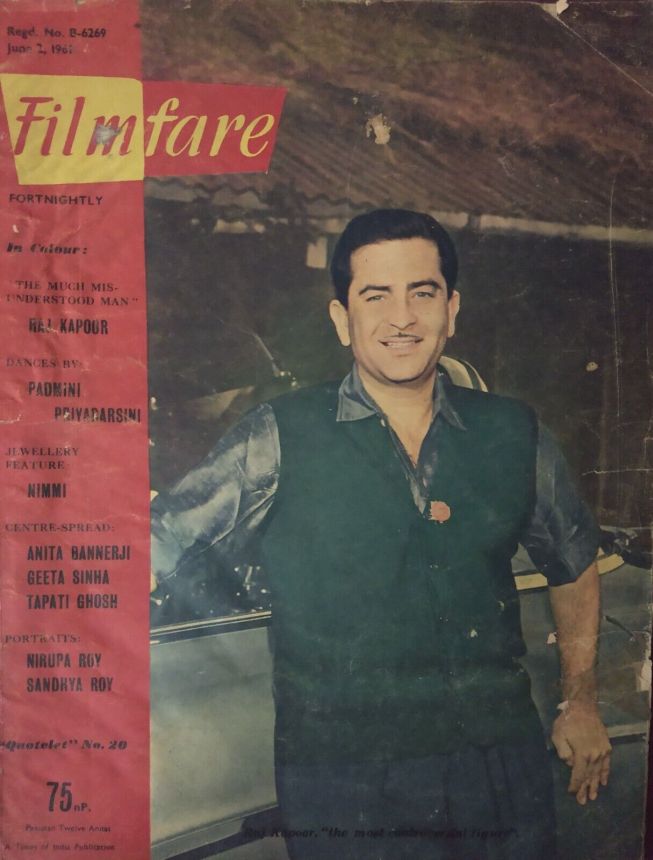 FILMFARE magazine side cover 2 June 1961