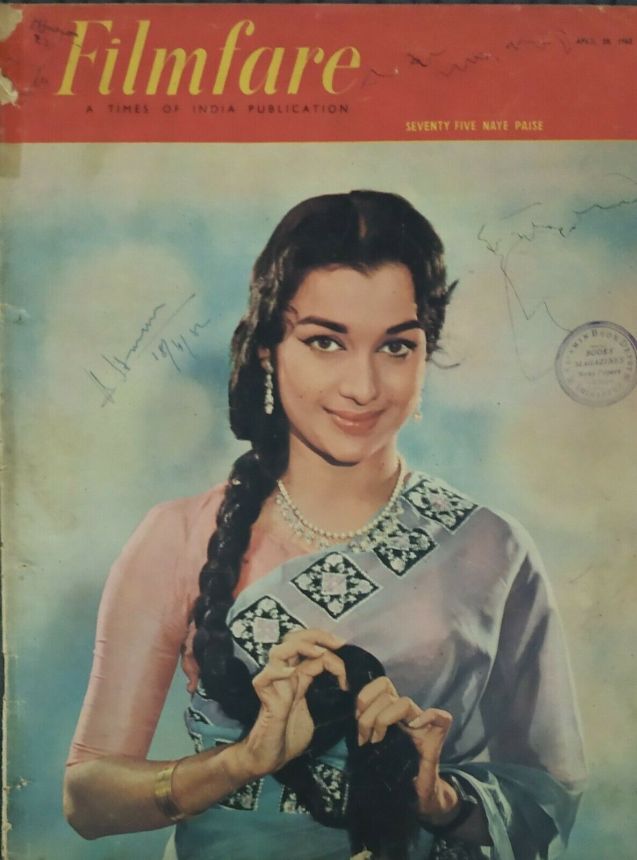 FILMFARE magazine side cover 20 April 1962