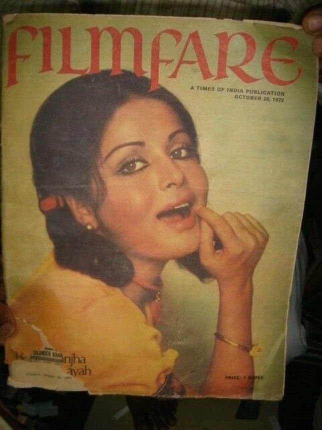 FILMFARE magazine side cover 20 October 1972
