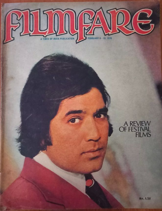 FILMFARE magazine side cover 6 February 1976