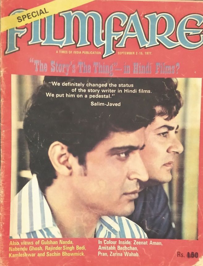 FILMFARE magazine side cover 2 September 1977
