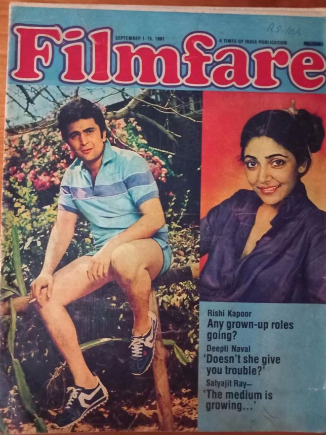 FILMFARE magazine side cover 1 September 1981