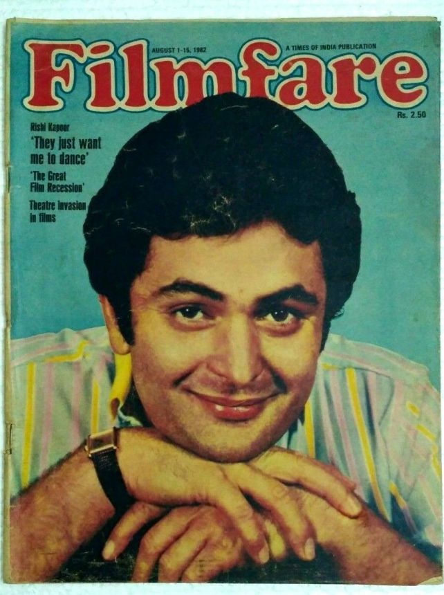 FILMFARE magazine side cover 1 August 1982