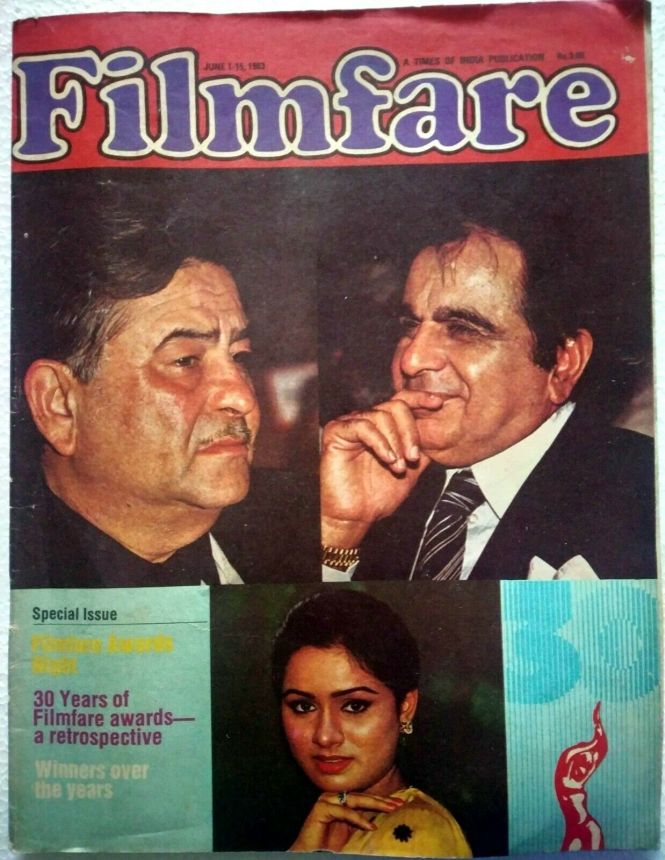 FILMFARE magazine side cover 1 June 1983