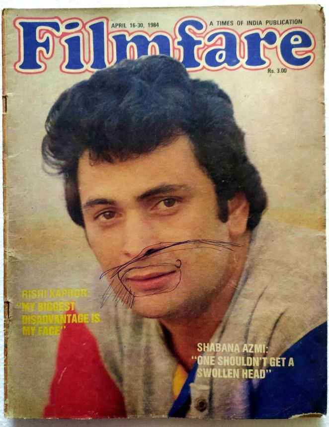 FILMFARE magazine side cover 16 April 1984