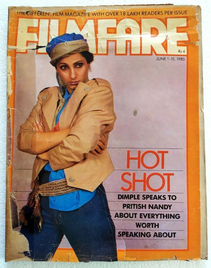 FILMFARE magazine side cover 1 June 1985