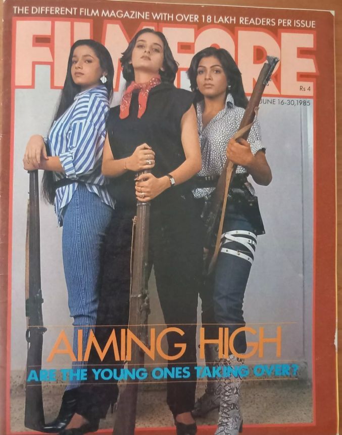 FILMFARE magazine side cover 16 June 1985