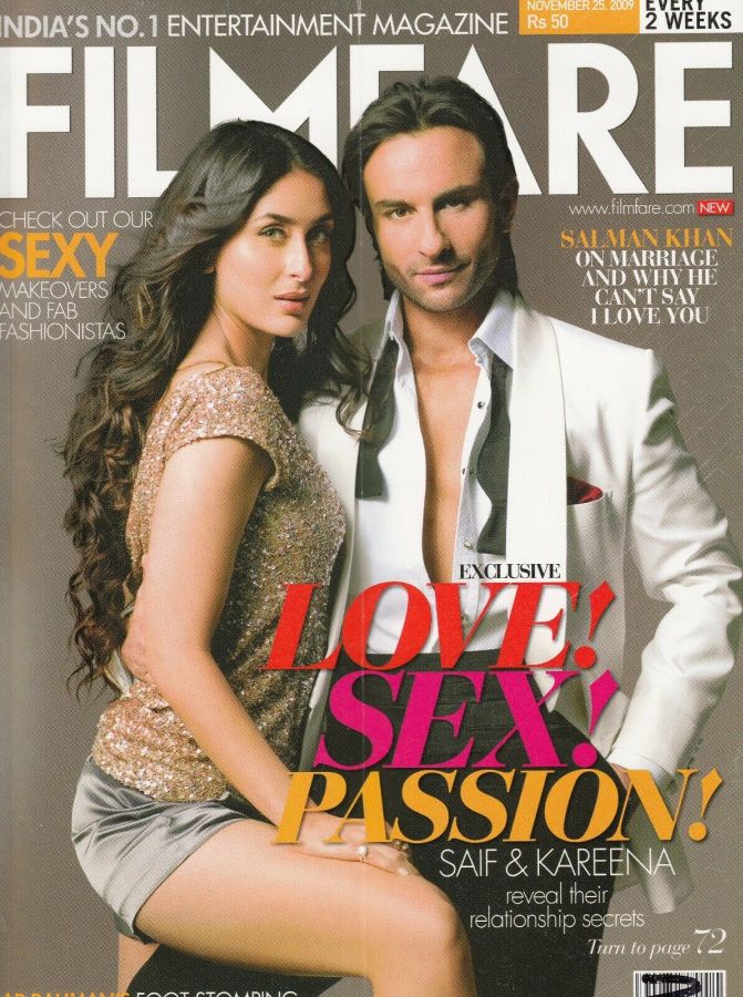 FILMFARE magazine side cover 25 November 2009