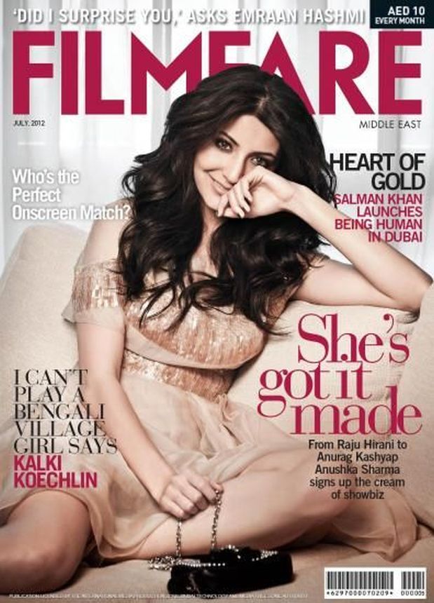 FILMFARE UNITED ARAB EMIRATES magazine side cover  July 2012