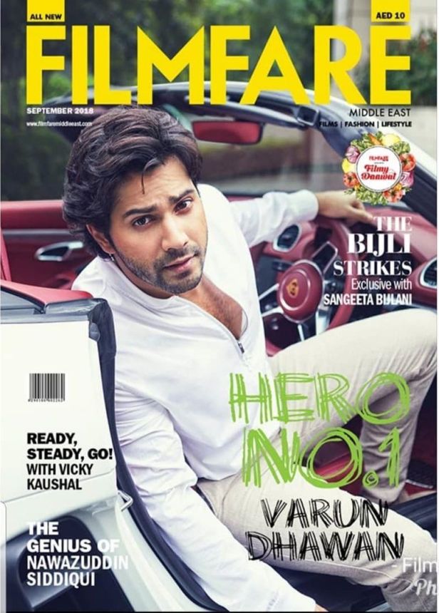 FILMFARE UNITED ARAB EMIRATES magazine side cover  September 2018