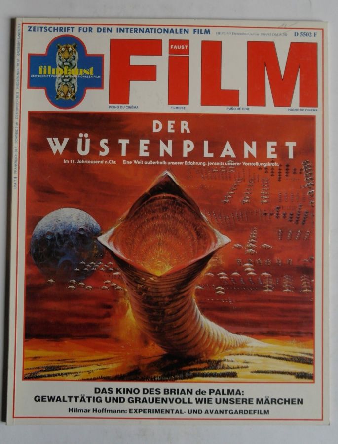 FILMFAUST magazine side cover Issue 43  December 1984/ January 1985 