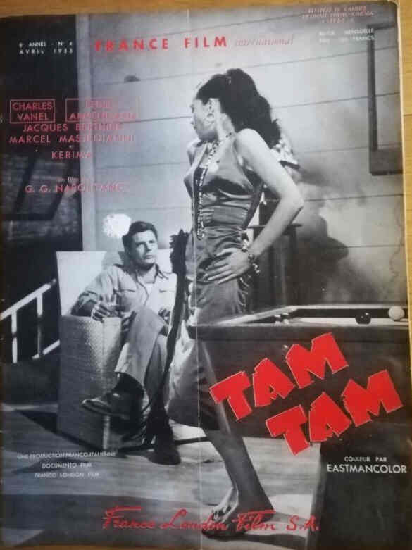 FRANCE FILM INTERNATIONAL magazine side cover  April 1955