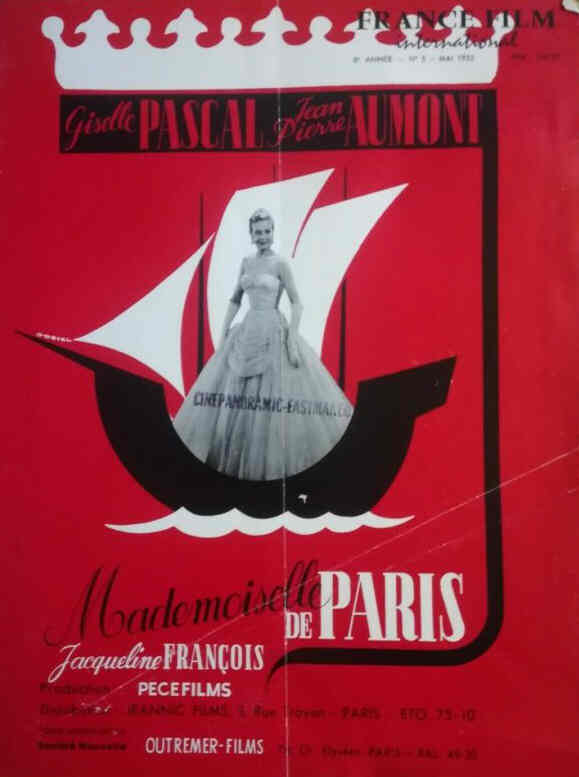 FRANCE FILM INTERNATIONAL magazine side cover  May 1955