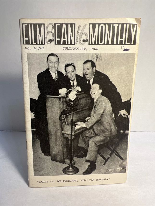 FILM FAN MONTHLY magazine side cover Issue 61/62 July/August 1966
