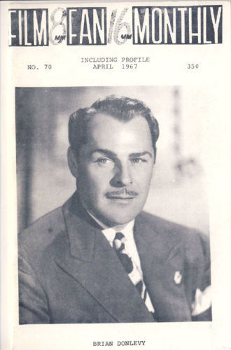 FILM FAN MONTHLY magazine side cover Issue 70 April 1967