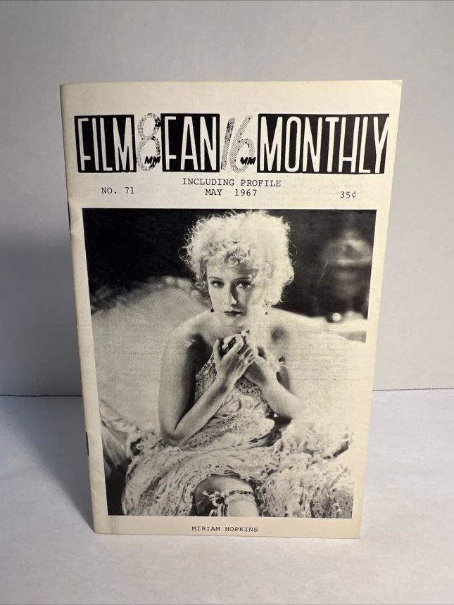 FILM FAN MONTHLY magazine side cover Issue 71 May 1967
