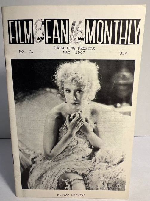 FILM FAN MONTHLY magazine cover Issue 71 May 1967