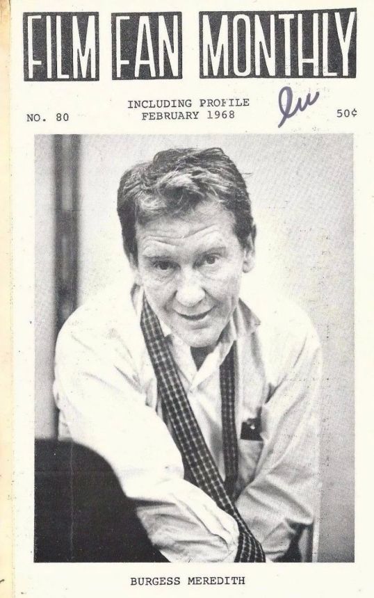 FILM FAN MONTHLY magazine side cover Issue 80 February 1968