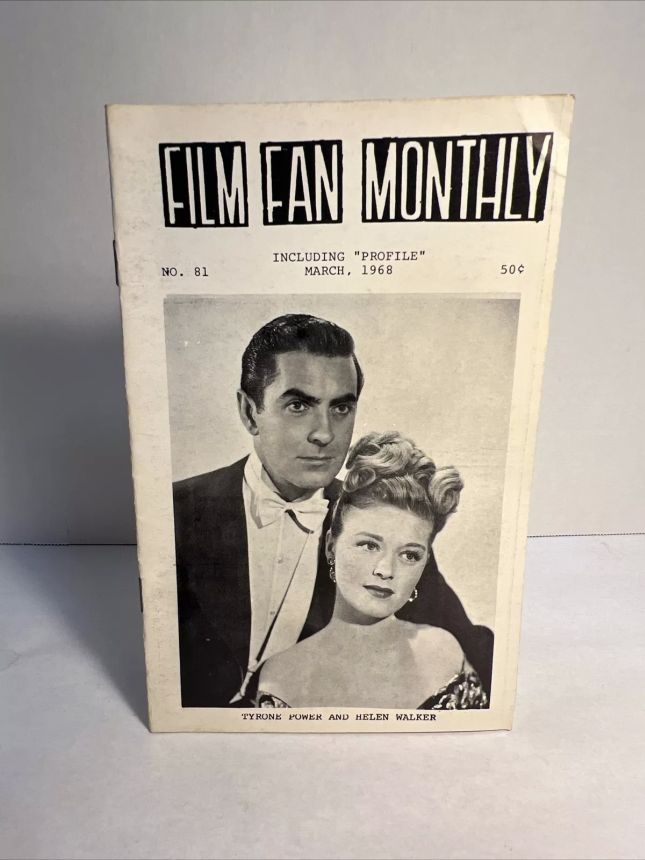 FILM FAN MONTHLY magazine side cover Issue 81 March 1968