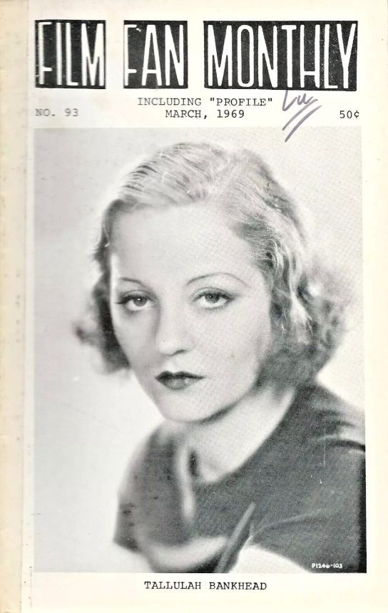 FILM FAN MONTHLY magazine side cover Issue 93 March 1969
