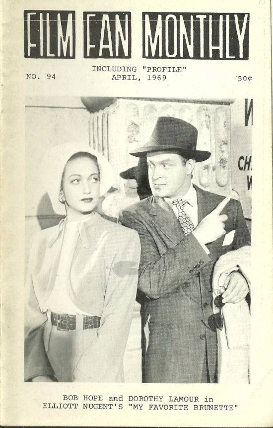 FILM FAN MONTHLY magazine side cover Issue 94 April 1969
