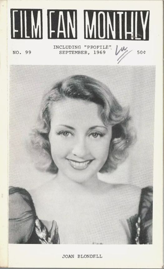 FILM FAN MONTHLY magazine side cover Issue 99 September 1969