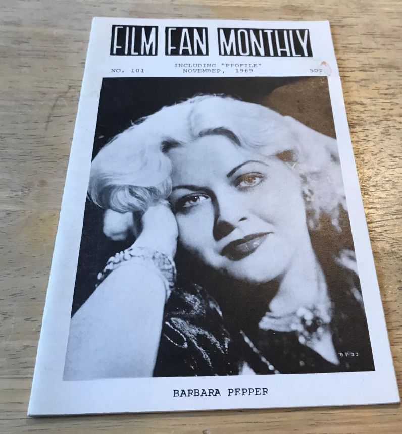 FILM FAN MONTHLY magazine side cover Issue 101 November 1969