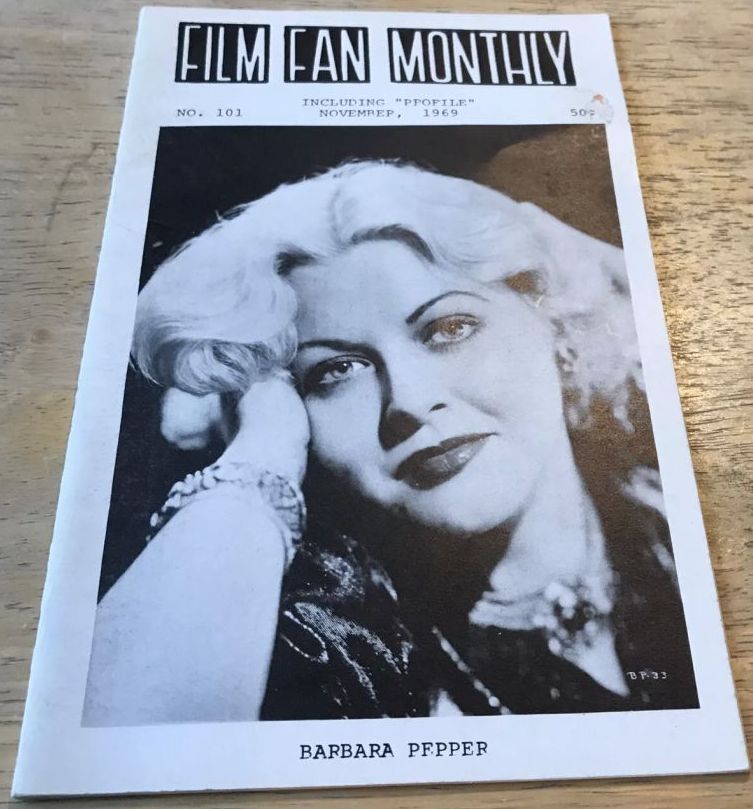 FILM FAN MONTHLY magazine cover Issue 101 November 1969