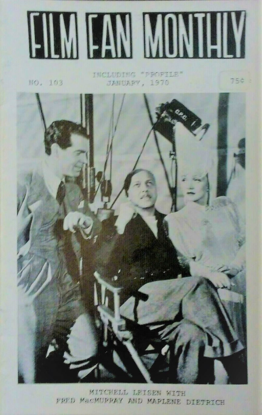FILM FAN MONTHLY magazine side cover Issue 103 January 1970