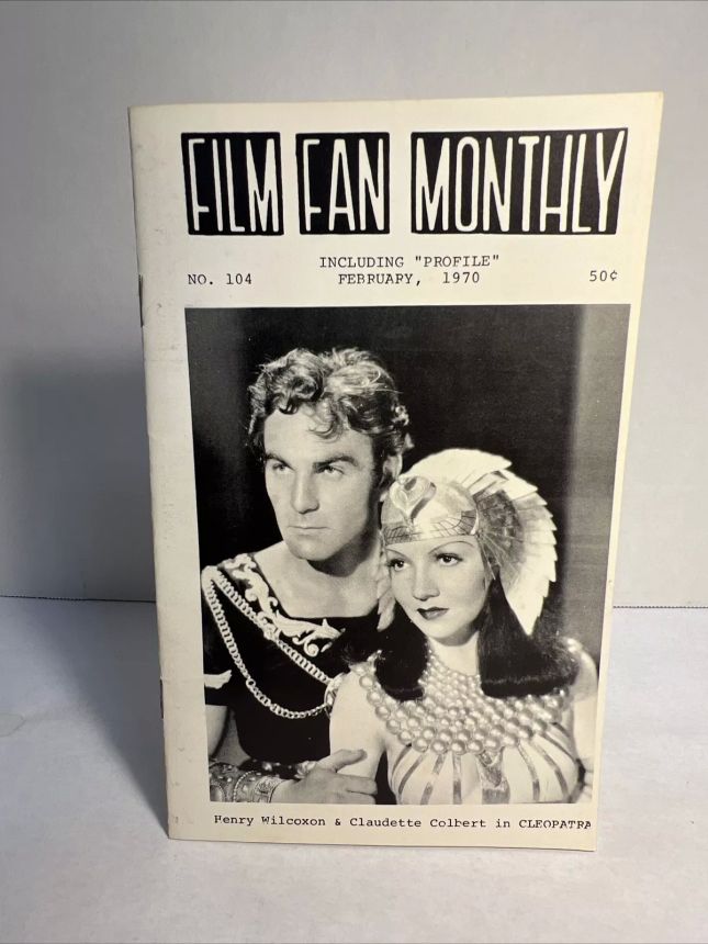 FILM FAN MONTHLY magazine side cover Issue 104 February 1970