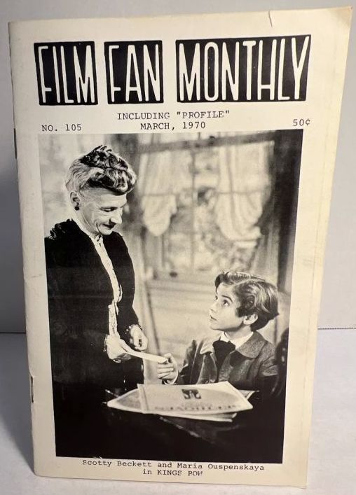 FILM FAN MONTHLY magazine cover Issue 105 March 1970