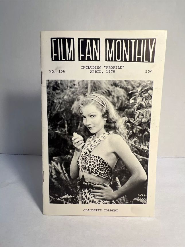 FILM FAN MONTHLY magazine side cover Issue 106 April 1970