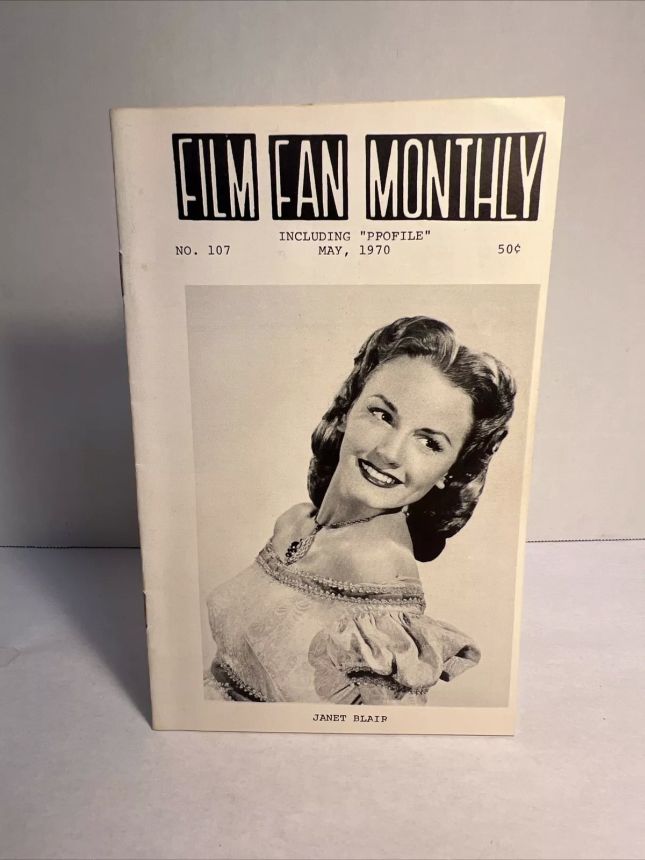 FILM FAN MONTHLY magazine side cover Issue 107 May 1970