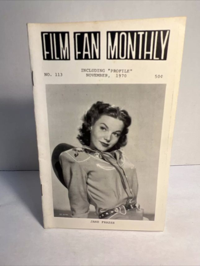 FILM FAN MONTHLY magazine side cover Issue 113 November 1970