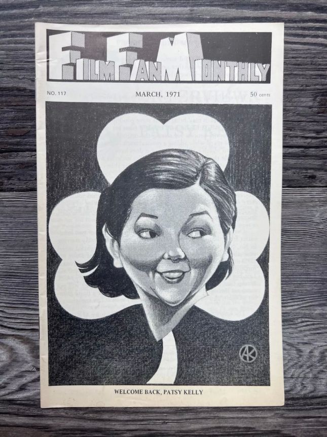 FILM FAN MONTHLY magazine side cover Issue 117 March 1971