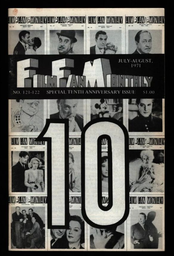 FILM FAN MONTHLY magazine side cover Issue 121/122 July/August 1971